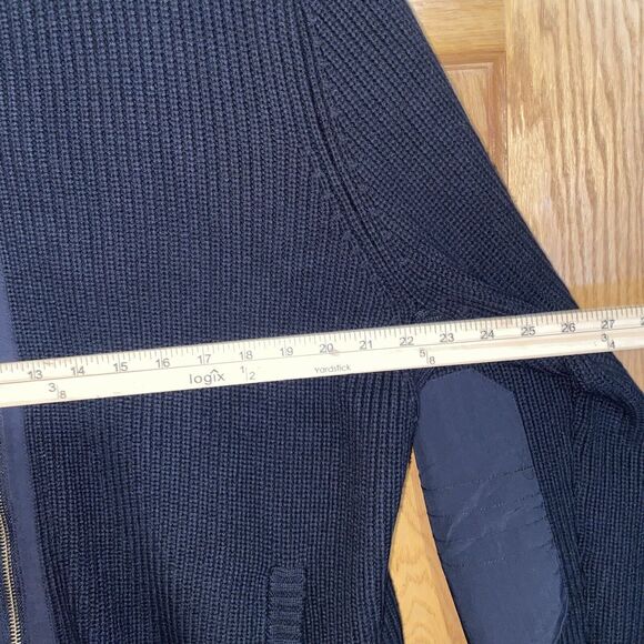 Duluth Trading Co. Men's XL Woolblend FullZip Black Chunky Knit Sweater Grandpa - Picture 7 of 9